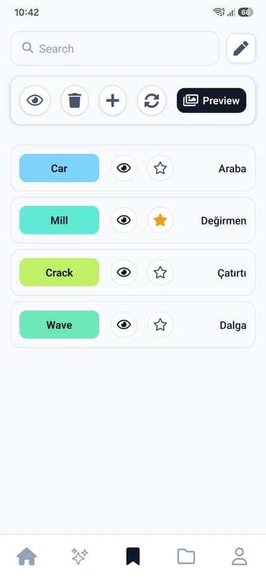 Saved words